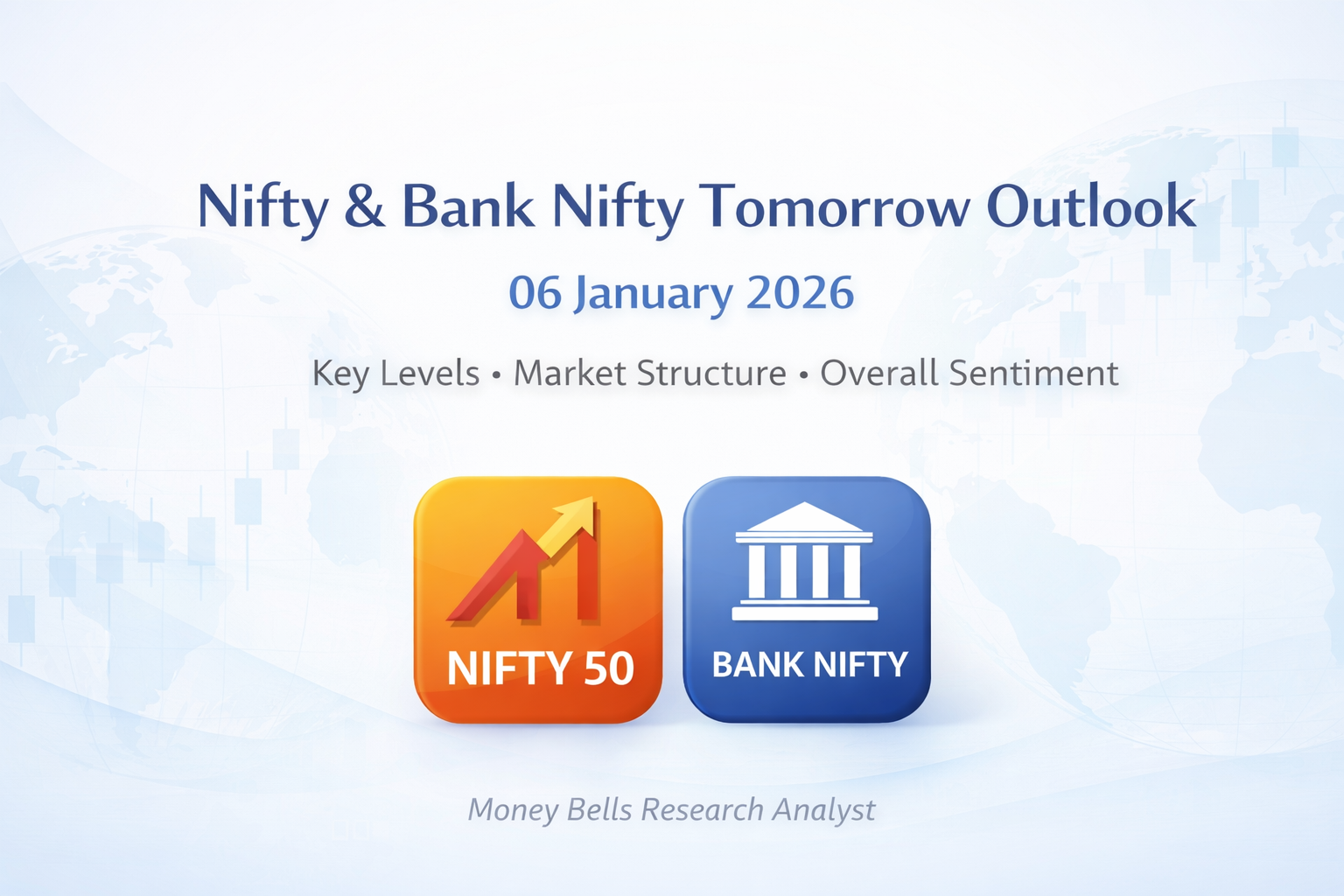Nifty and Bank Nifty tomorrow outlook for 06 January 2026 with key market levels and overall market view