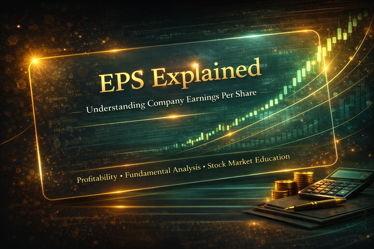Earnings Per Share (EPS) explained with stock market profitability, company earnings growth and fundamental analysis