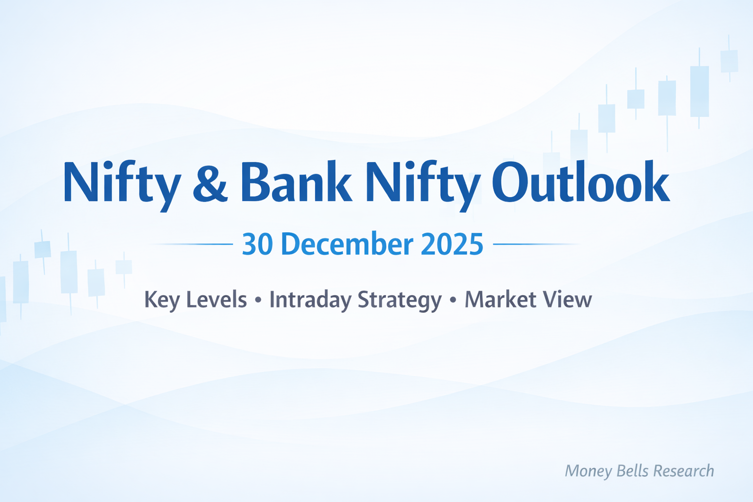 Nifty and Bank Nifty outlook for 30 December 2025 showing key support, resistance and intraday trading strategy