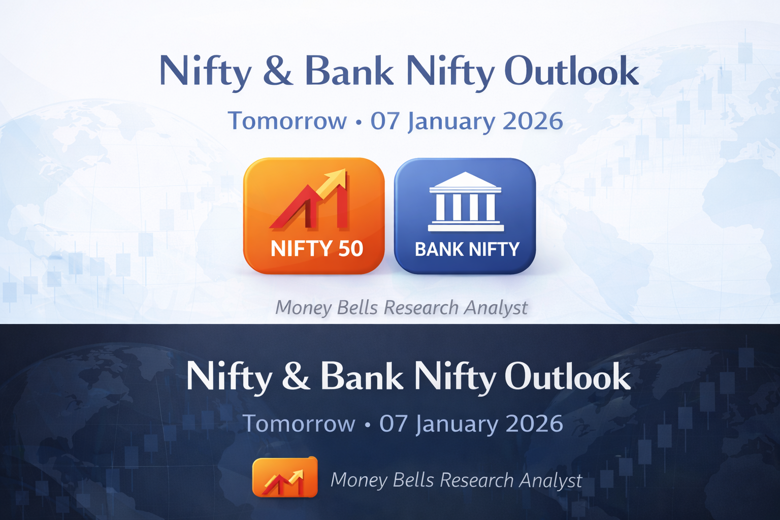 Nifty and Bank Nifty tomorrow outlook for 07 January 2026 with key support resistance levels and market sentiment